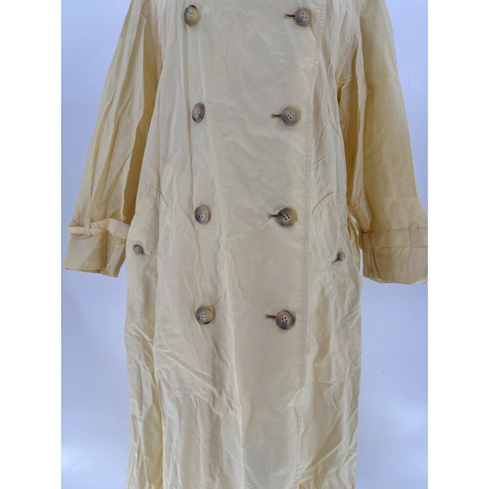 Vintage Burberry Prorsum Collection Trench Rain Coat Womens 8 Butter Yellow Belt - Picture 9 of 16